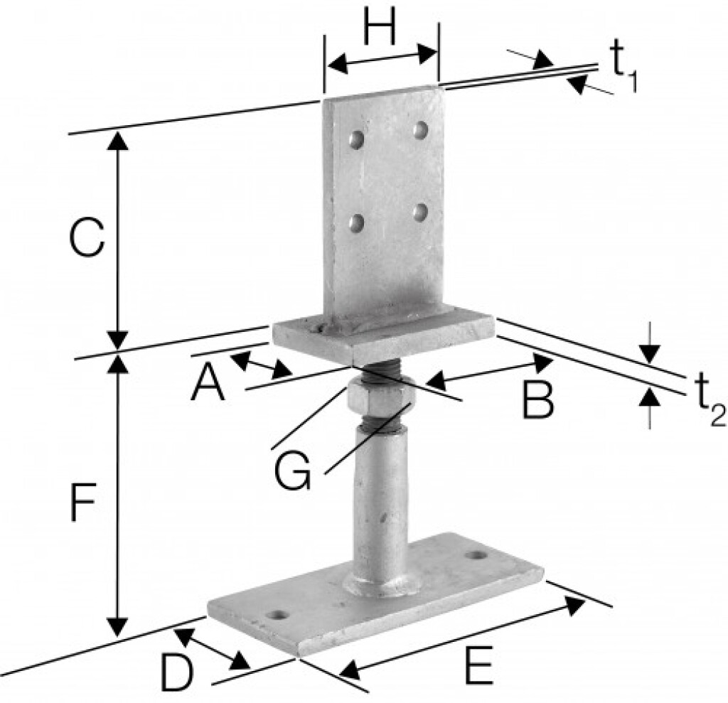 Stützenfüße Vario PVIBG-B